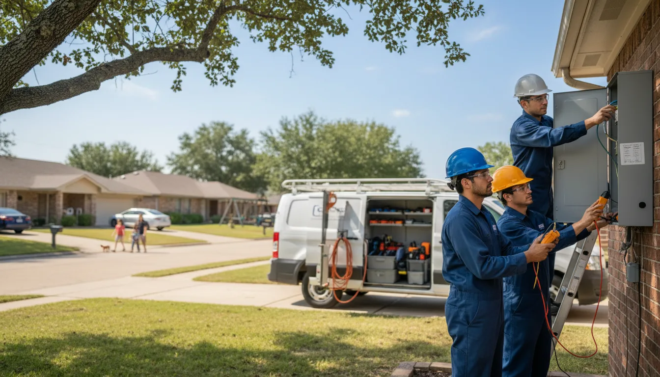 Certified electrician providing emergency electrical services in Buckholts, TX